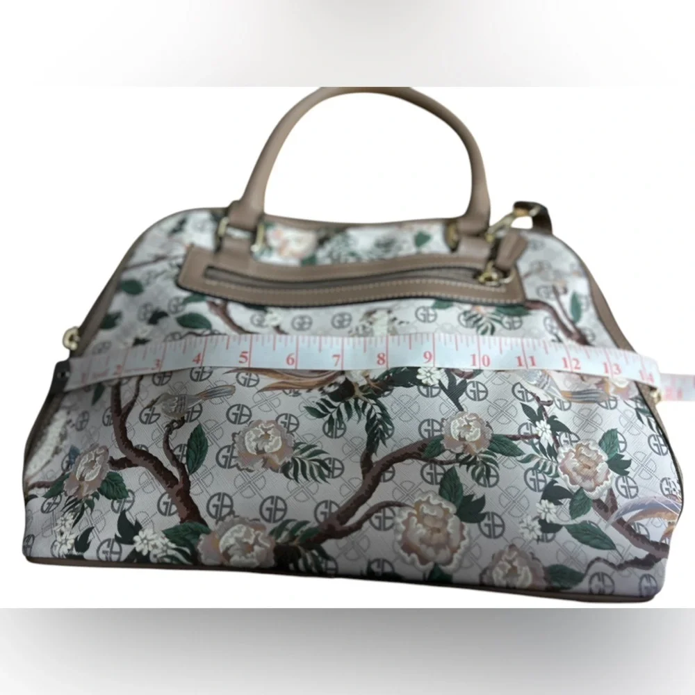 Giani Bernini‎ Women's Floral Dome Satchel Bag Neutral Design